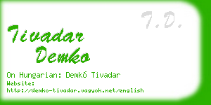 tivadar demko business card