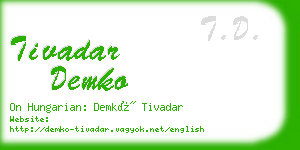 tivadar demko business card